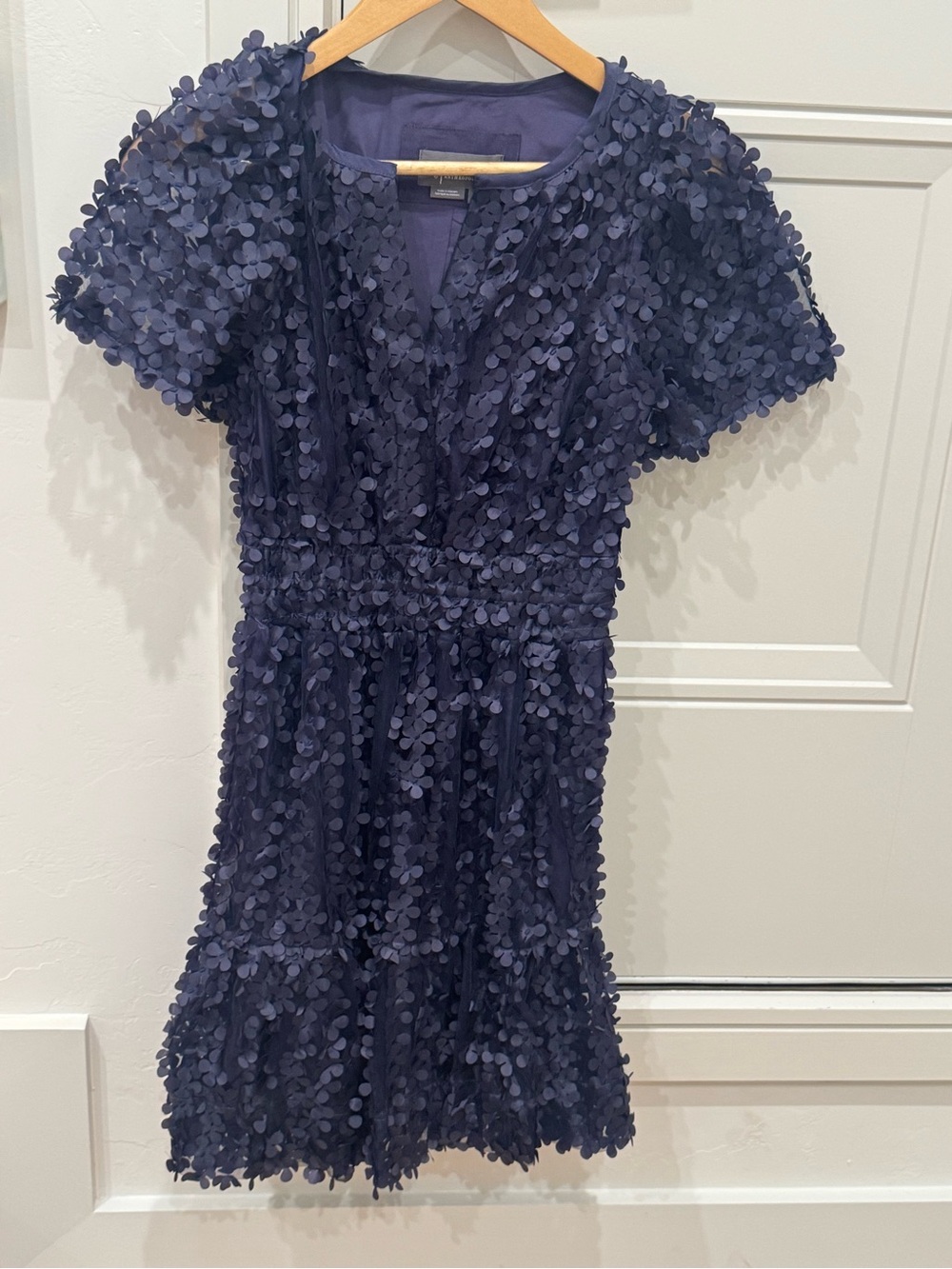 Anthropologie The Somerset Mini Dress: Floral Appliqué Edition NWT